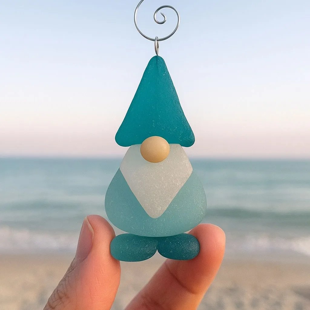 🔥🌊Coastal Christmas Sea Glass Ornaments✨Crafted by Hand & Shaped by Nature