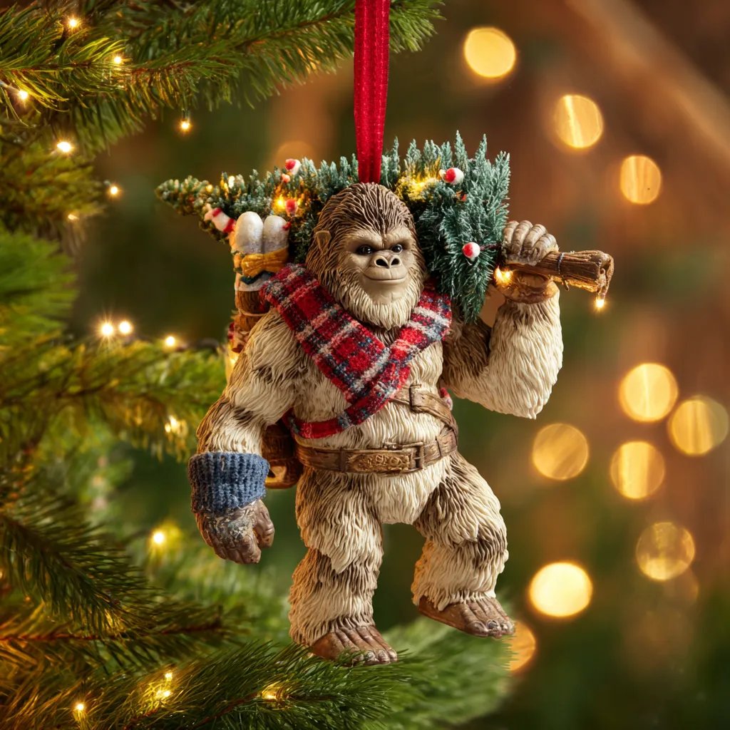 🎄👣Last Day 49% OFF - 2026 Wildlife Wonders CollectionTM  Bigfoot Ornament(3D)🌟