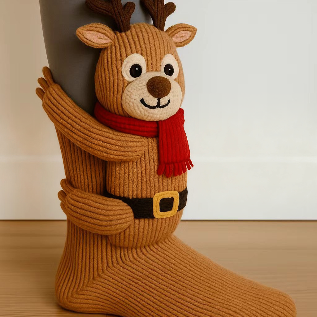 🎁 Last Day 50% OFF – Cosy 3D Knit Animal Socks, Cute & Comfy for You or a Lovely Gift 💝