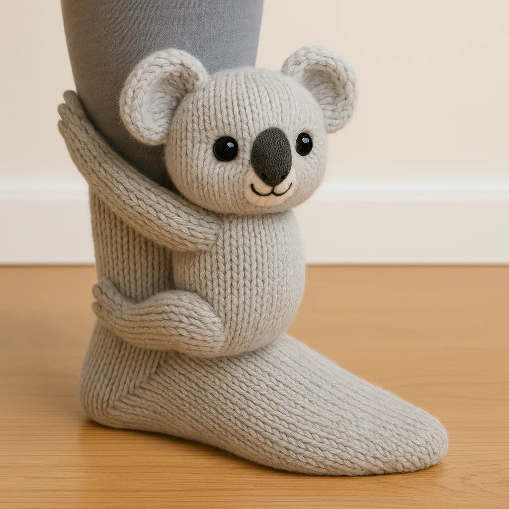 🎁 Last Day 50% OFF – Cosy 3D Knit Animal Socks, Cute & Comfy for You or a Lovely Gift 💝