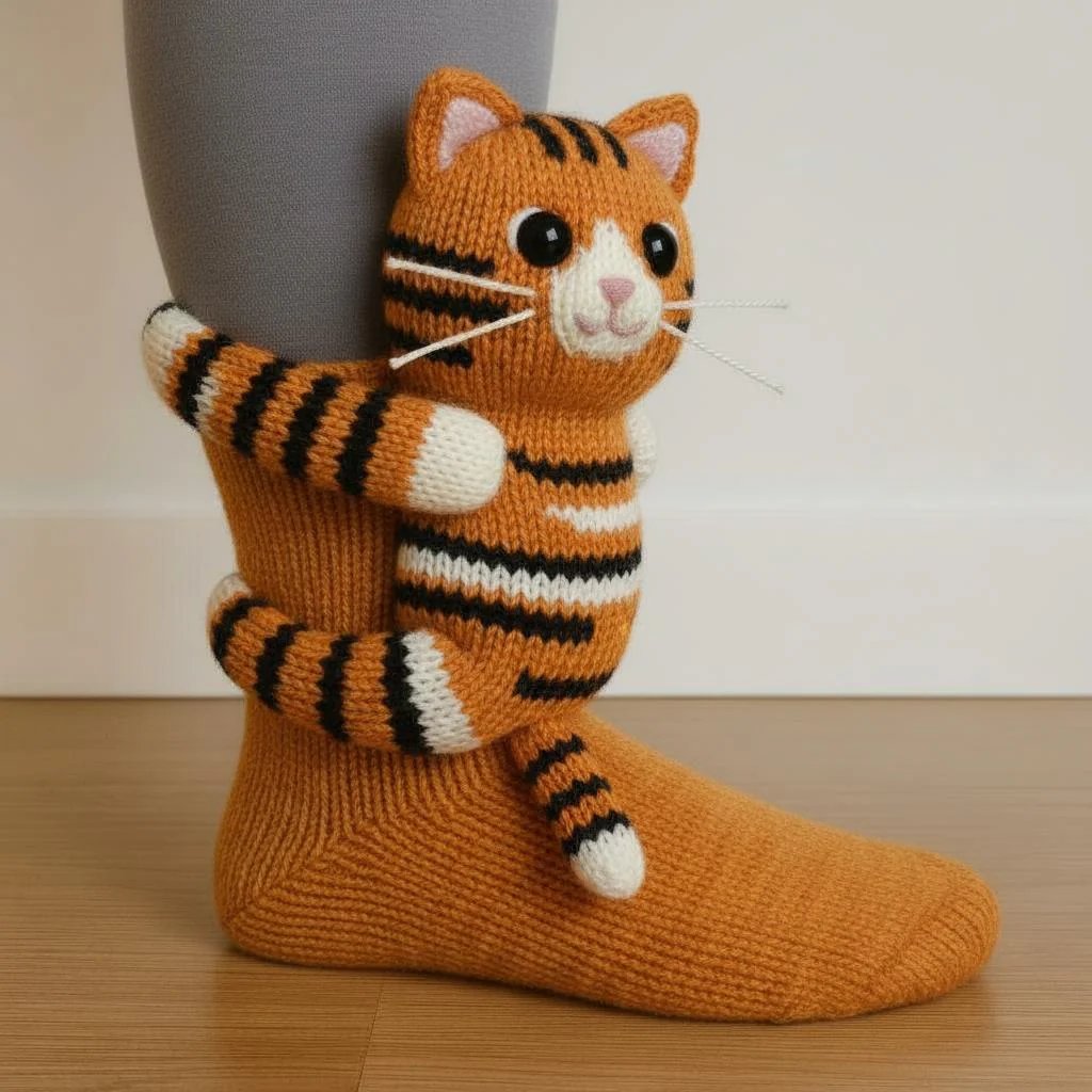 🎁 Last Day 50% OFF – Cosy 3D Knit Animal Socks, Cute & Comfy for You or a Lovely Gift 💝